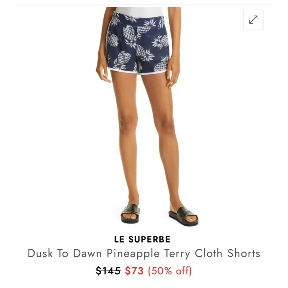 Le Superbe NWT Sz S After Sundown Mai Tai Lounge Set Navy & Off White